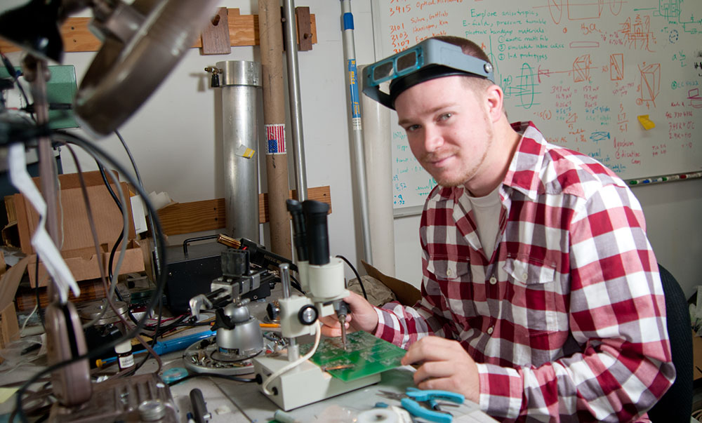 Pictured is mechanical engineering student Ryan Alm.